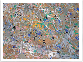 Abstract Art - splatter painting - Drawing on History - Homeschool Art Curriculum