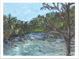 Impressionism - lake painting - Drawing on History - Homeschool Art Curriculum
